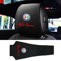 car headrest cover head rest cushion neck pillow case auto interior accessories for alfa romeo 159 giulietta giulia 147 156 166