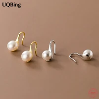 1 pair bijoux fashion fresh water pearl short women drop earrings wholesale new real 925 sterling silver jewelry