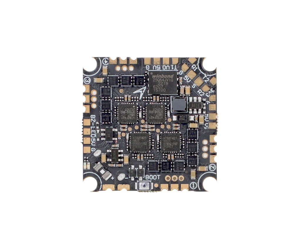 

T-Motor F411 AIO 1S 13A BMI270 F411 Контроллер полета BLHELI32 13A 96K 4 в 1 ESC 25.5X25.5mm 1S для FPV беспилотных летательных аппаратов