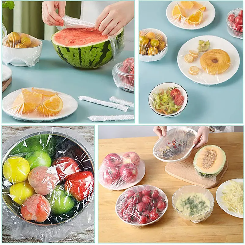 50/100pc Reusable Food Storage Cover Disposable Elastic Food Covers for Bowls Cups Plate Lid Fresh Keeping Cover Kitchen Supplie images - 6