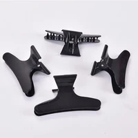 2pcspack black butterfly clamps clips for fastening hair style section big hair folder claw pro salon barber hair styling tools