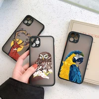 fashion animal eagle hand painted phone case for iphone x xr xs max 12 11 13 pro max mini 7 8 plus se2020 hard back cover funda