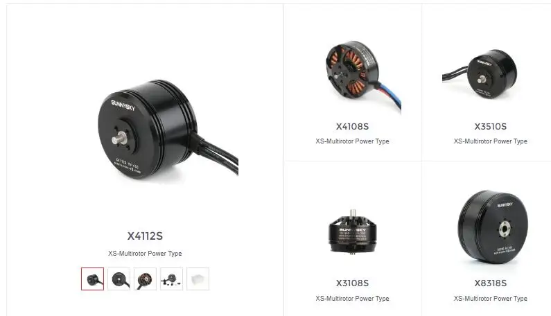 Фото Sunnysky XS-Multirotor Power Type X4112S 340/400/450KV X4108S 380/480/600/690kv X3510S 700KV X3108S X8318S 100kv Бесщеточный двигатель №1