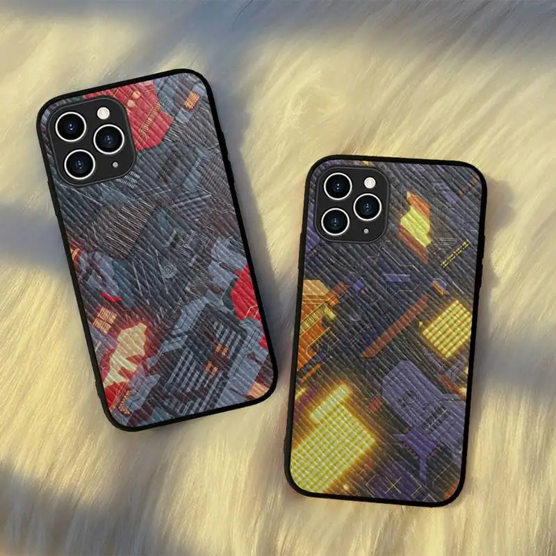 

YNDFCNB Circuit Board Phone Case Hard Leather Case for iPhone 11 12 13 Mini Pro Max 8 7 Plus SE 2020 X XR XS Coque