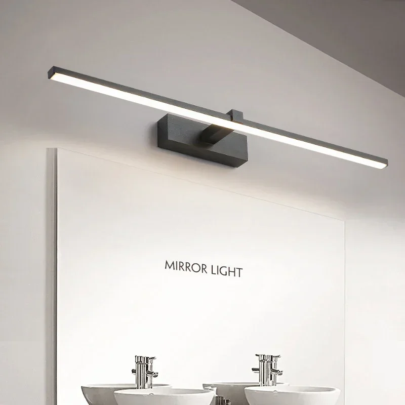 Фото Modern LED Wall Light Bathroom Hardwares Wall Lamp Three Colors Lights Aluminum Led Bathroom Bath Mirror Line Lamp Make Up light №1