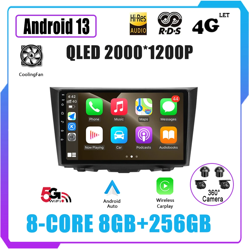 

QLED Screen For Suzuki Kizashi 2009 - 2015 Android 13 Car Radio GPS Navigation Head Unit Mirror Link 4G WiFi SWC 360 Camera DVD