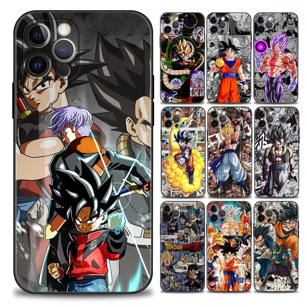 

Japan Anime Dragon Ball Z Phone Case for Apple iPhone 11 12 13 Pro Max 7 8 SE XR XS Max 5 5s 6 6s Plus Black Soft Silicone Cover
