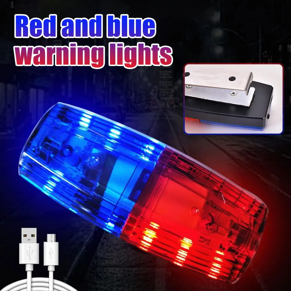 

D5 Red&Blue LED Shoulder Warning Light Police Shoulder Clip Light Sanitation Worker Safety Patrol Alarm Flash Signal Strobe Lamp