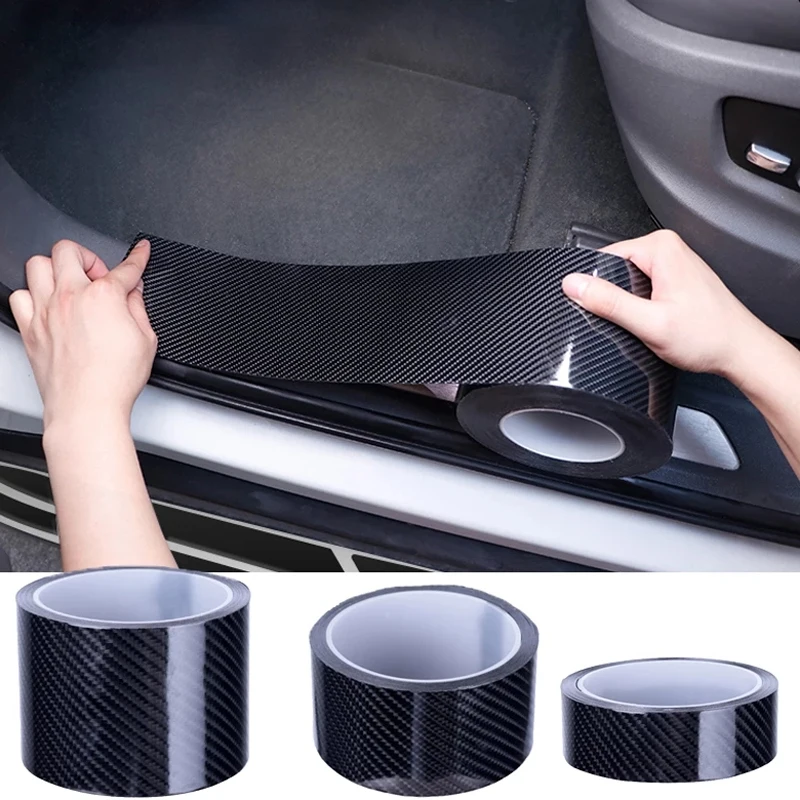 

DIY Carbon Fiber Car Door Sill Sticker Anti Scratch For Honda Civic Accord Jazz Fit CRV XRV Subaru Forester Outback Impreza