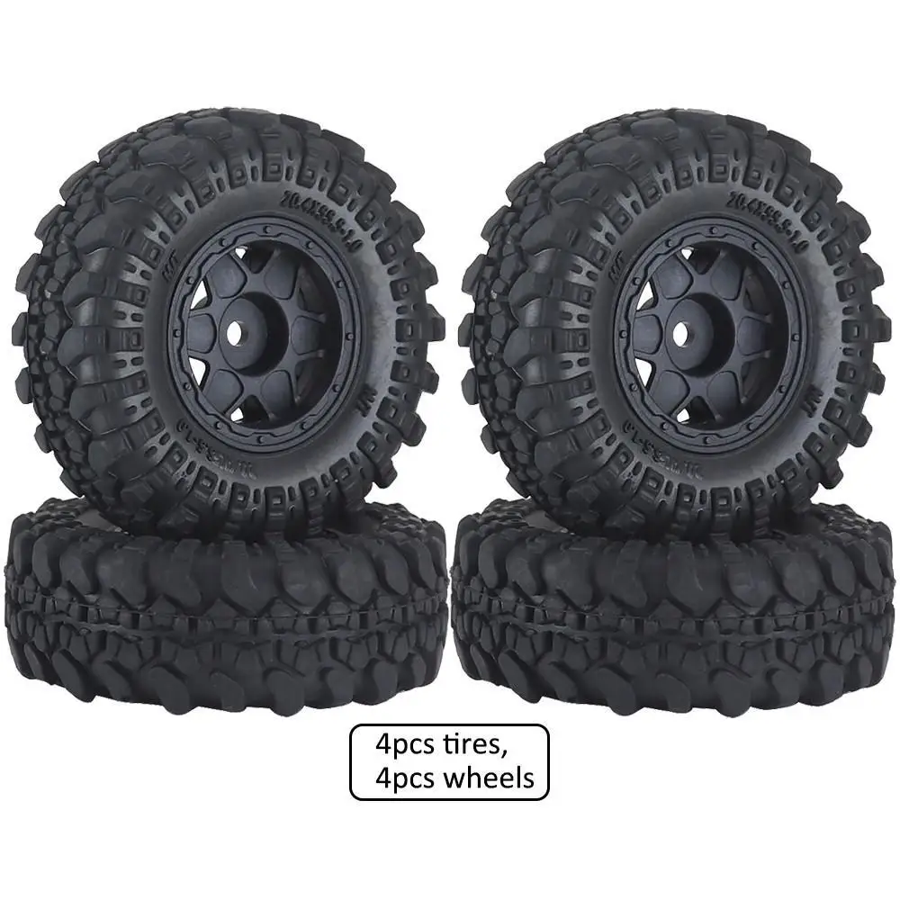 4 шт. 1 0-дюймовый набор колесных шин пластиковые колесные диски с замком резиновые