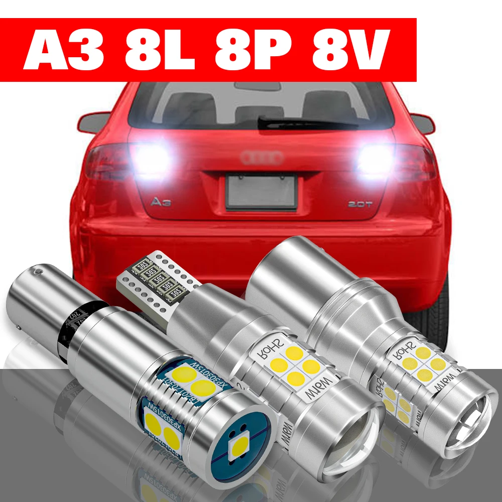 

For Audi A3 8L 8P 8V 1996-2018 Accessories 2pcs LED Reverse Light Backup Lamp 2008 2009 2010 2011 2012 2013 2014 2015 2016 2017