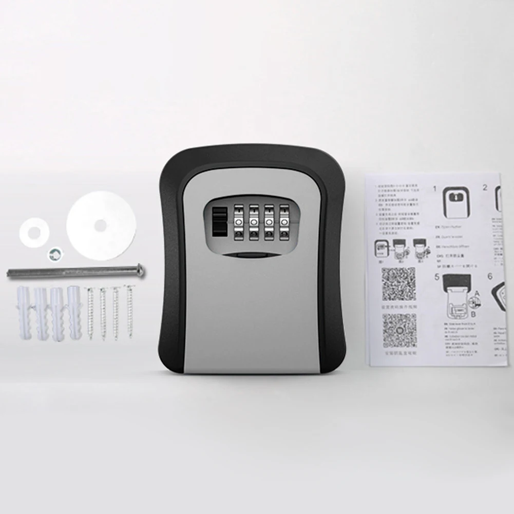 

Secret Emergency Entry Easy Install Wall Mounted Key Safe Box Weatherproof High Security 4 Digit Combination Code Indoor Outdoor