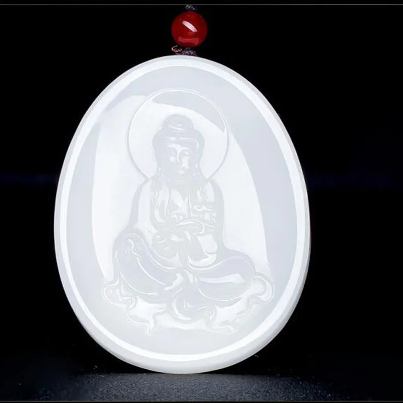 

Expensive Natural Wild Goat Fat, White Jade Guanyin Pendant, Male Belt Genuine