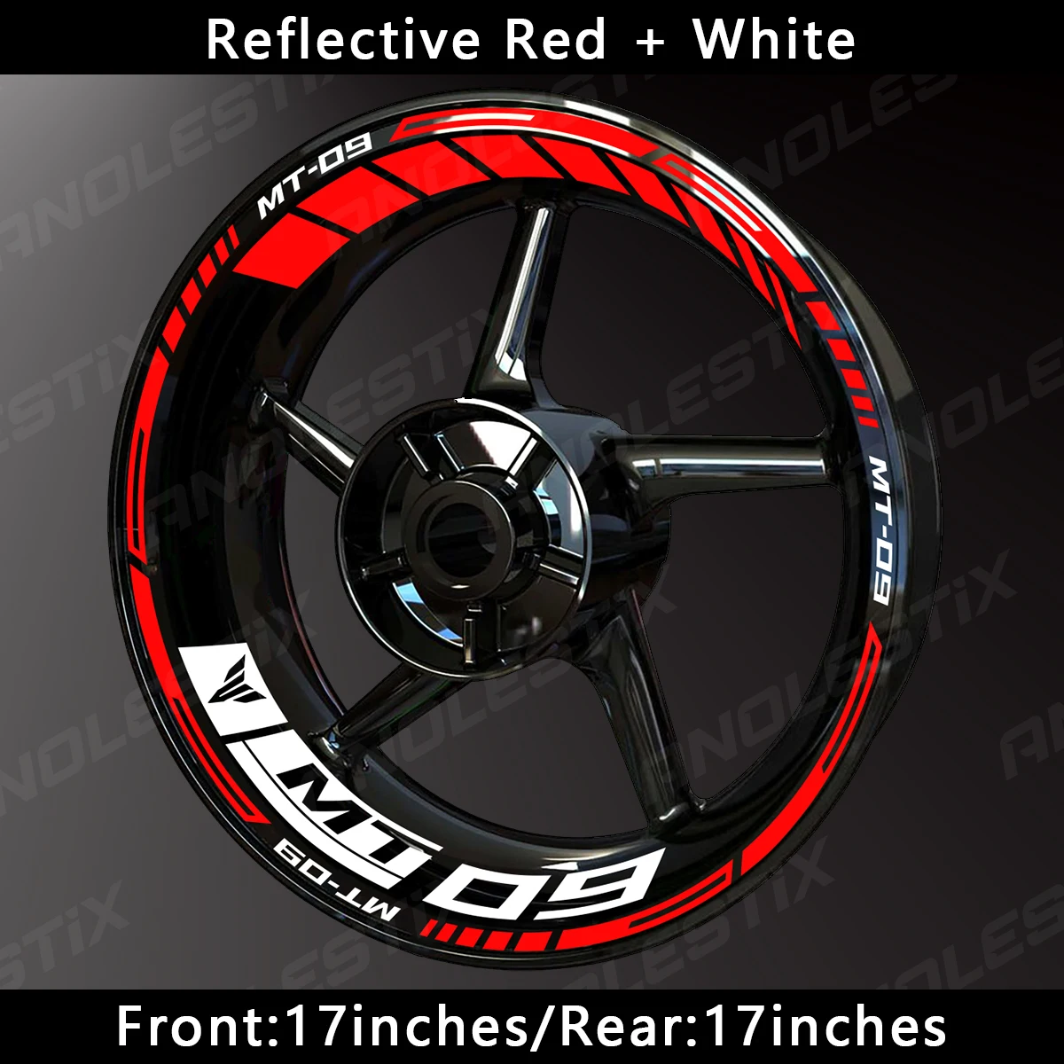 

Светоотражающая наклейка AnoleStix на колесо мотоцикла, наклейка на ступицу колеса, полосатая лента для YAMAHA MT-09 MT09