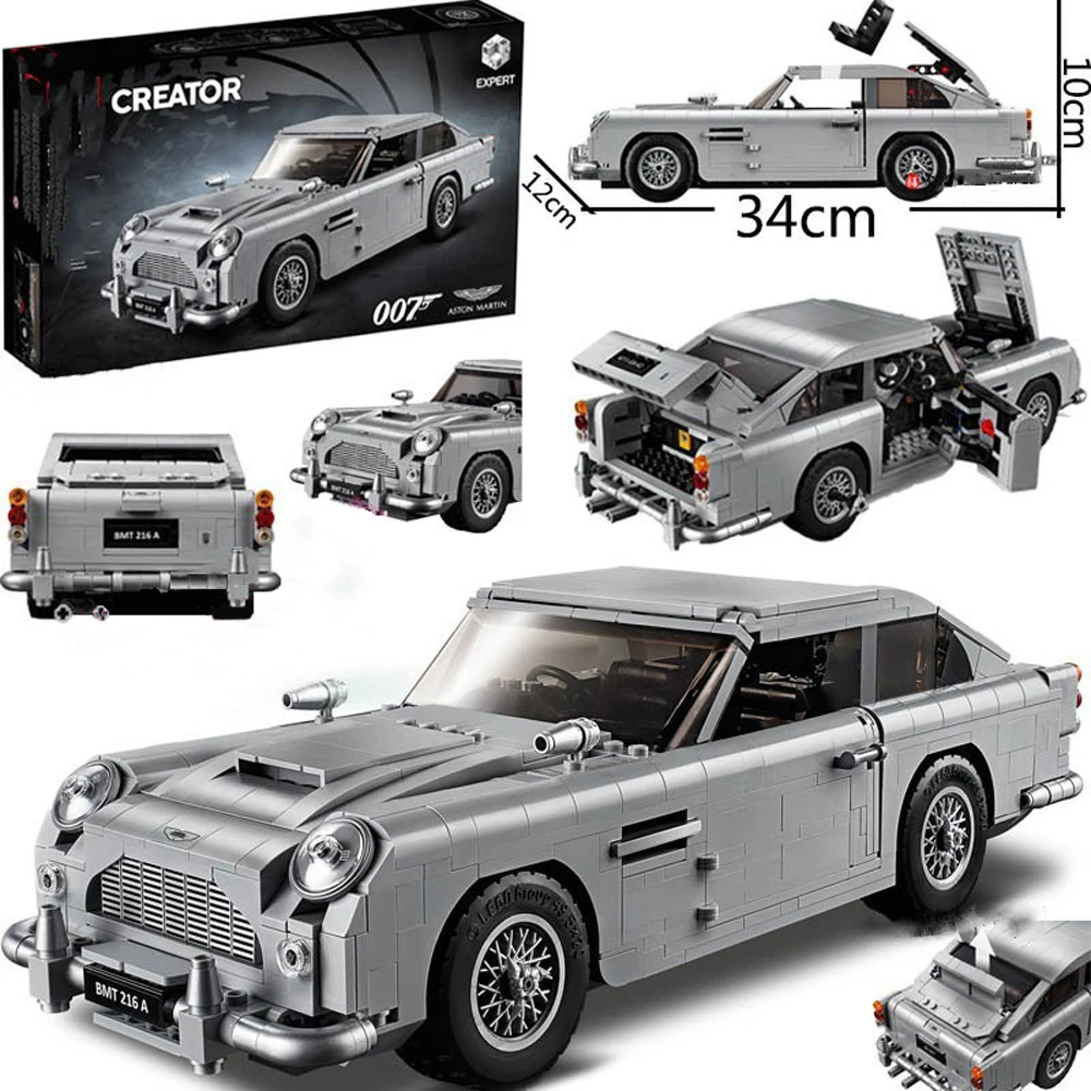 

Technical 007 James Bond’s Iconic Aston Martin DB5 Model For Assembly Building Blocks 10262 1439PCS Bricks Toys for kids gifts