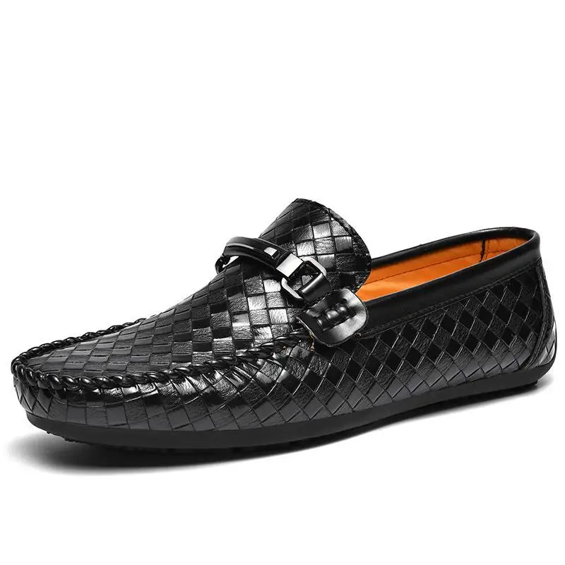

Soft Bottom Gommino Men's Autumn 2023 New Authentic Leather British Style Slip-on Lazy Driving Casual Leather Shoes Men