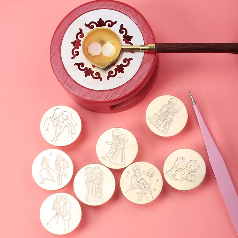 

1PC DIY production Sealing Wax Seal stamp Love wedding Wedding seal Metal Brass DIY decoration Handmade Tools Wax Seal Stamp