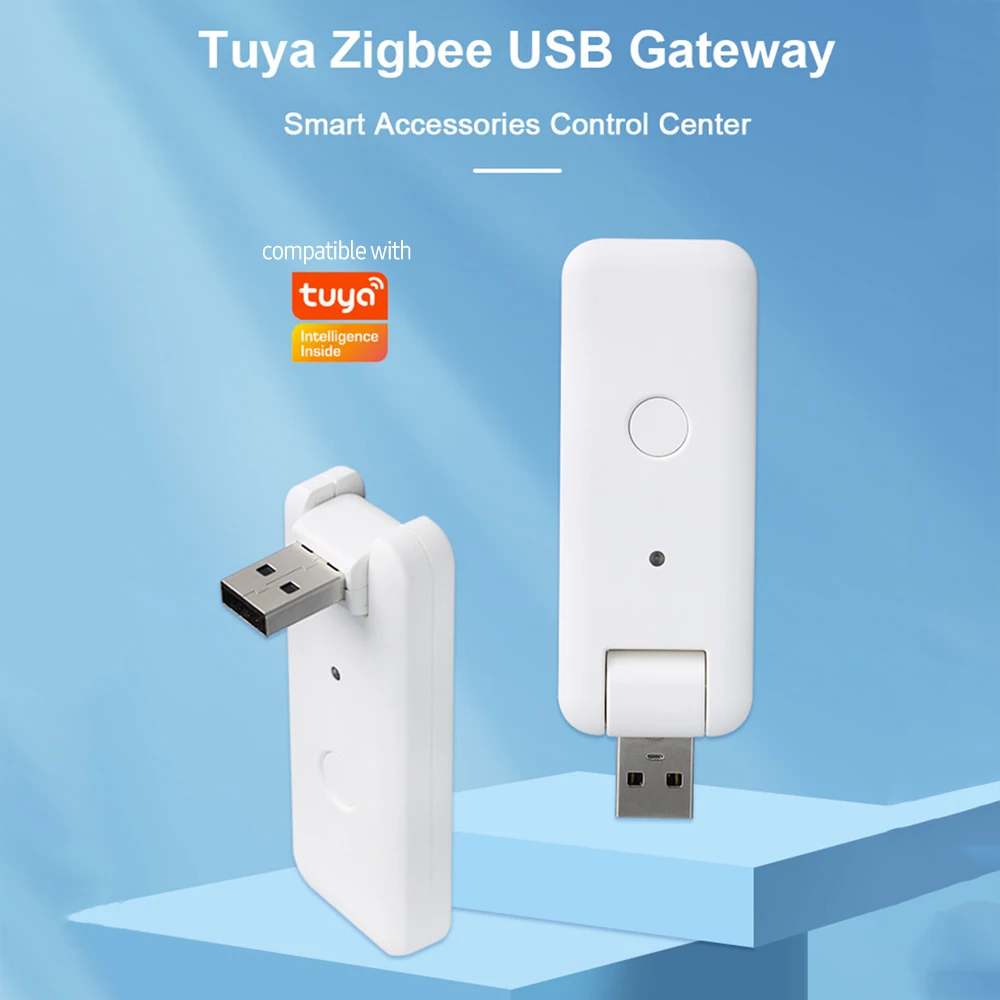 

Smart ZigBee USB Gateway 180-degree Bendable Wireless Gateway Intelligent ZigBee Central Hub APP Control Voice Group Control