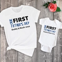 first fathers day tshirt matching dad daughter shirts 2020 fashion top dad baby matching shirt family look mommy and me m