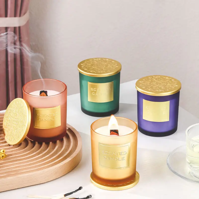 Банка для свечей с золотой крышкой свежие ароматические свечи из натуральной сои