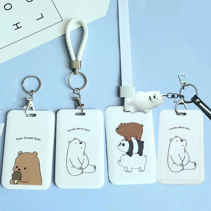 

Брелок с подвеской в виде голого медведя, детский брелок для ключей, ремешок на шею, шнурок для карт, Id, держатель для ключей, веревка для ключ...