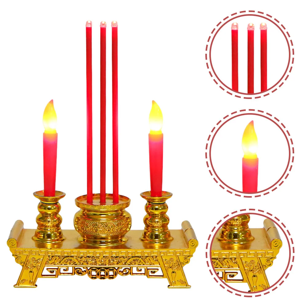 

Lamp Chinese Altar Candles Light Spiritual Decor Electric
