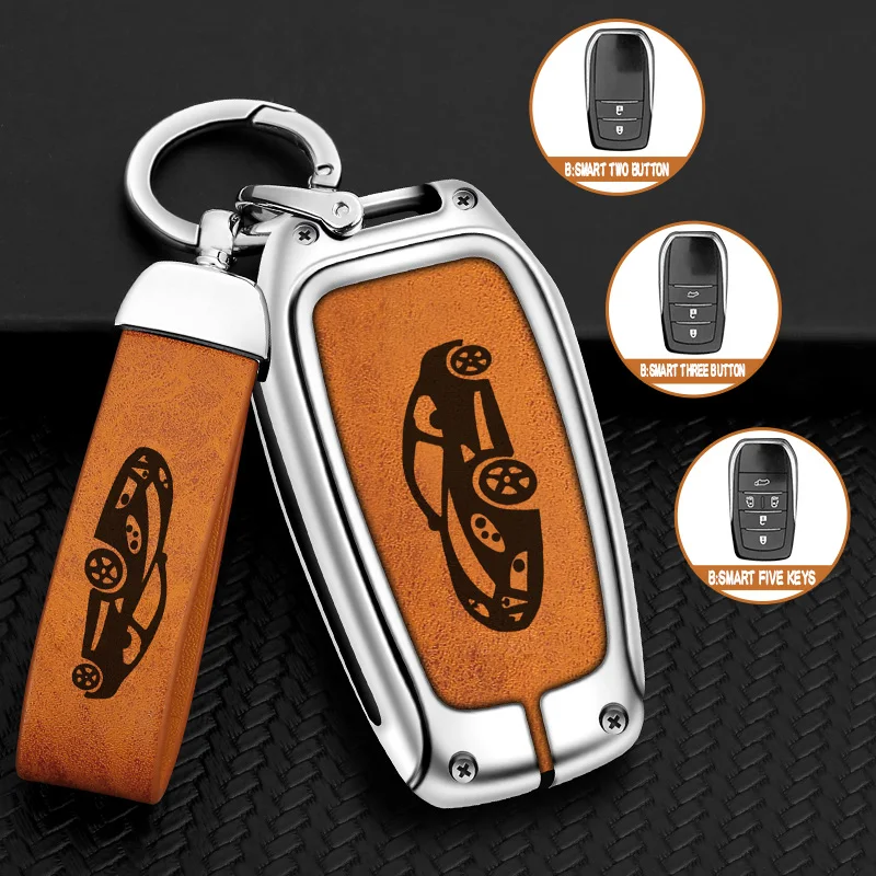 

Car Key Case Cover For Toyota Highlander Land Cruiser Riez RAV4 Camry Corolla Crown Prado Fashion Bag Shell Retrofit Accessories