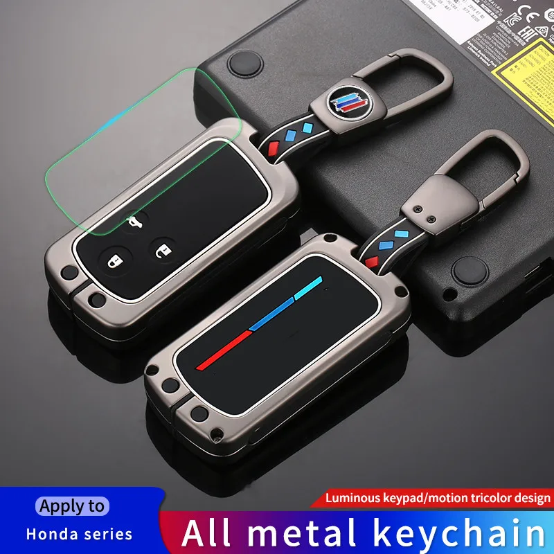 

Car Key Case Luminous For Honda Acura MDX RDX TL TSX ZDX Accord XRV Civic Rover CRV Bracket Keys Cover Fob Keychain Accessories