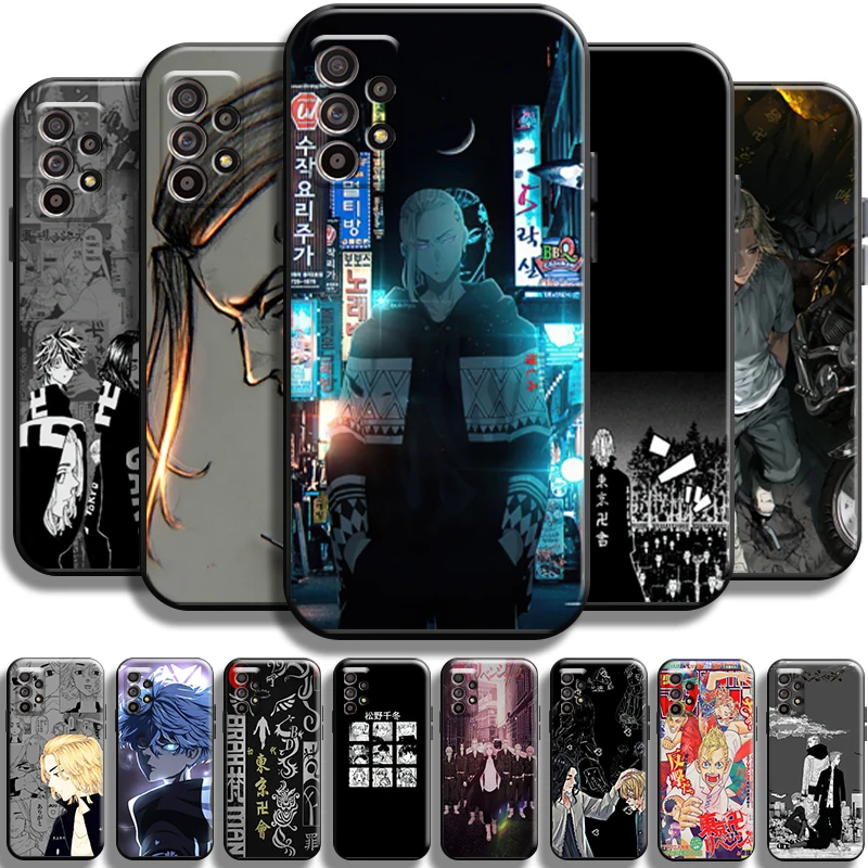 

Anime Tokyo Revengers Phone Case For Samsung Galaxy A52 4G A52 5G Carcasa Funda TPU Full Protection Shell Cover Coque Black