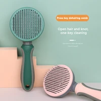 pet hair remover automatic shedding self cleaning comb tool smooth groomer grooming cat brush massager paw cleaner slicker