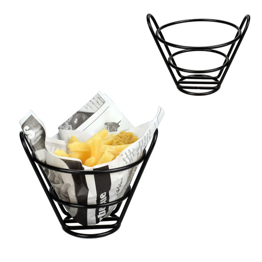 

Holder French Fry Fries Cone Basket Cup Stand Fruitcar Mini Dessert Plate Stands Finger Cones Chips