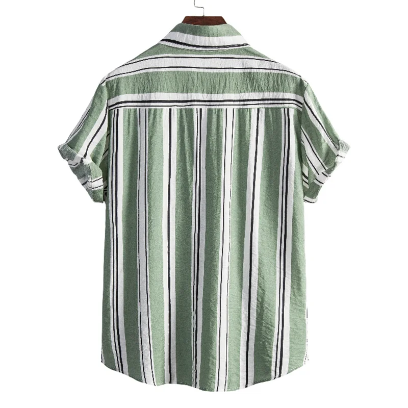 Summer Mens Hawaiian Shirt Patchwork Print Shirts Short Sleeve Button Shirts Beach Wear Mens Top Casual Men Clothing Camisas