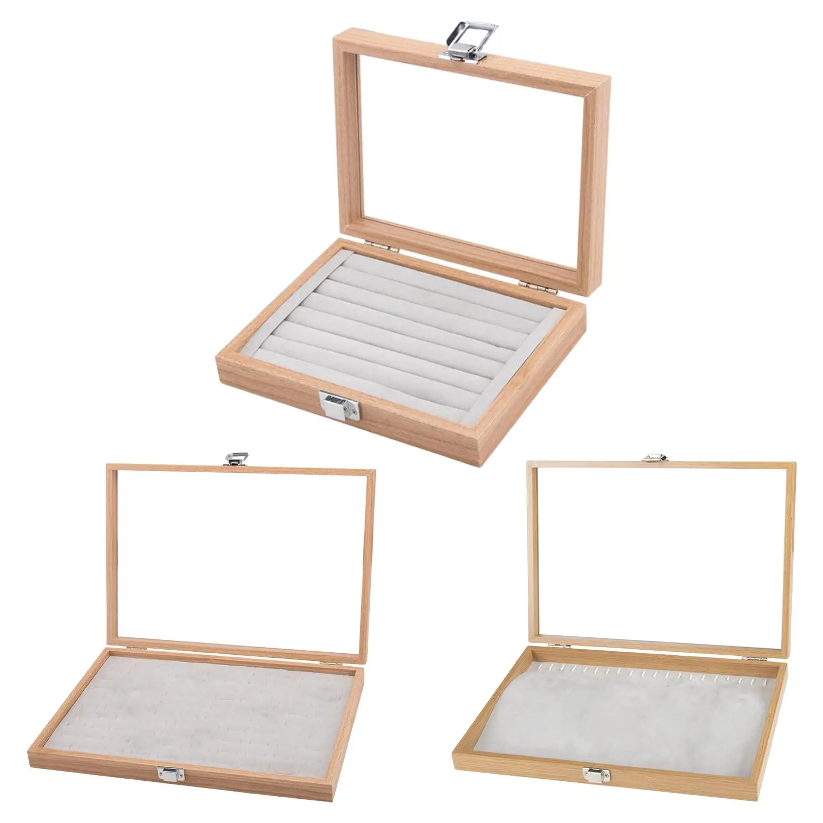 

Wooden Jewelry Organizer Tray Case Box Storage Case for Women Deskotop Gifts