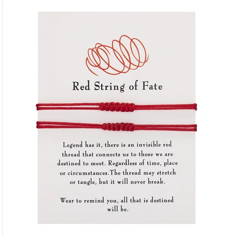 Браслеты dibeillia 2 шт., красная нить 7 узлов