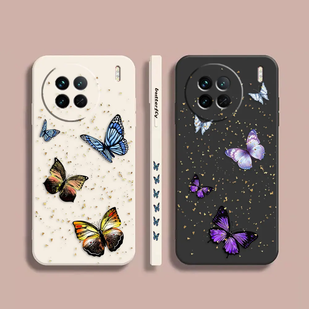 

Case For VIVO X21I X21S X23 X27 X30 X50 X60 X70 X80 X90 PRO PLUS Colour Simple Liquid Silicone Case Dotted Butterfly