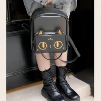 kawaii animal egypt anderson basset cat 26 inch backpack tpu men women summer black simple zipper bags for children school bag