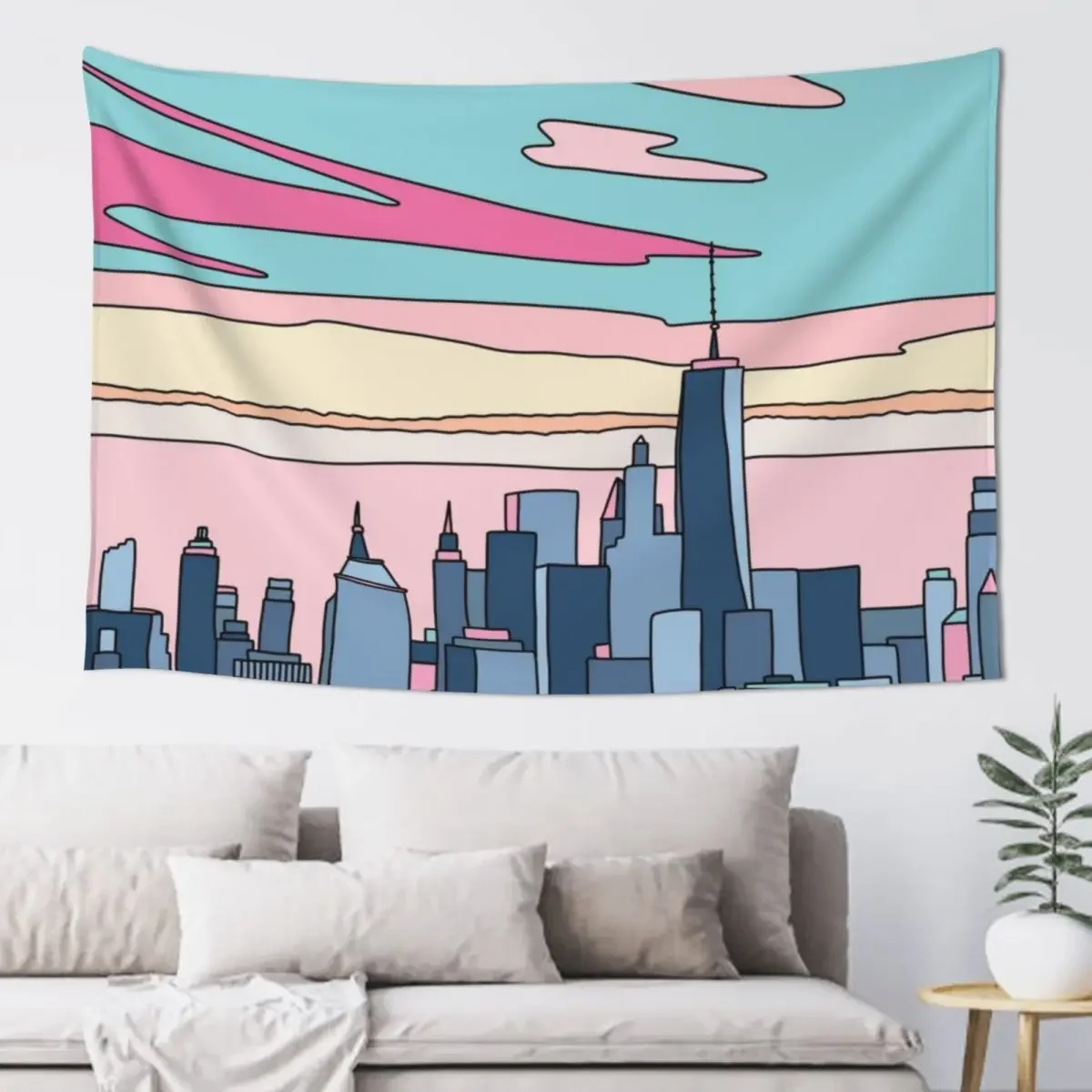 Город закат от Elebea гобелен настенный декор эстетический для комнаты украшение