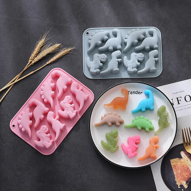 

Dinosaur Silicone Fondant Cake Mold Kitchen Baking Mold Cake Decorating Moulds Tools Gummy Sugar Chocolate Candy Cupcake Molds