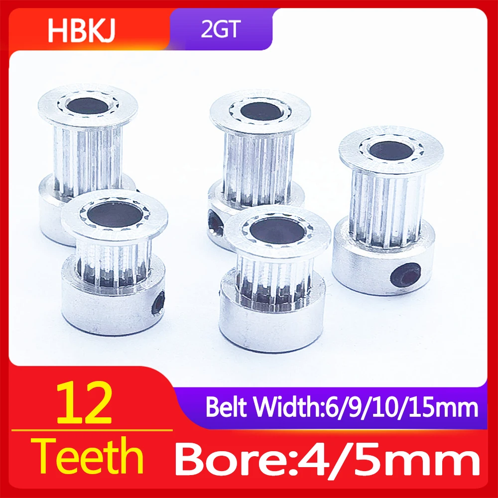 

12 Teeth 2GT Timing Pulley Bore 4mm 5mm For Width GT2 Timing Belt Width 6mm 9mm 10mm 15mm 3D Printer CNC Parts