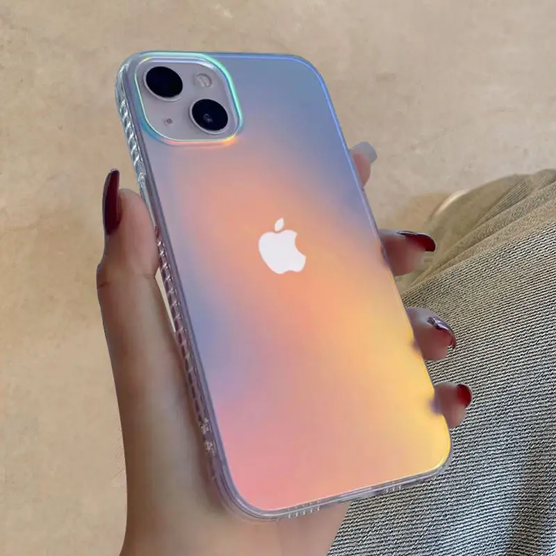 

JOME Matte Laser Aurora Phone Case for iPhone 13 Pro Max 12 11 XS X XR 7 Plus 12 13 Mini Hybrid Ammor Shockproof Back Cover
