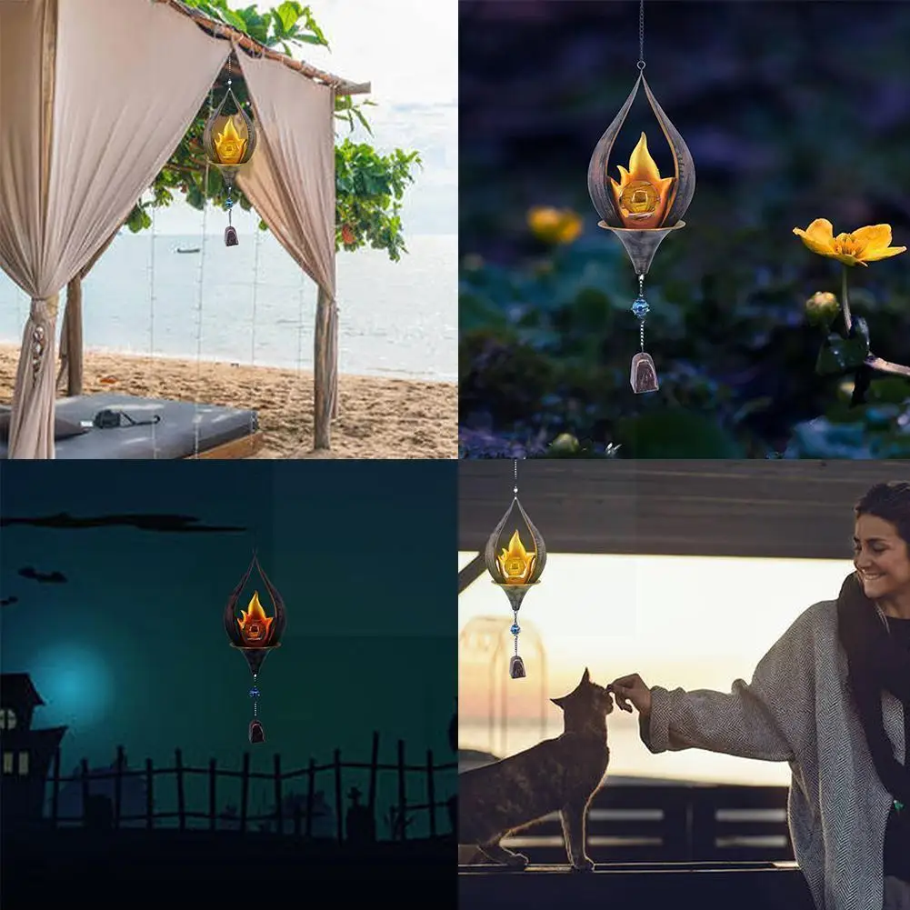 

Металлические ветронепроницаемые колокольчики для двора, сада, желесветильник я ветронепроницаемая колокольчики на солнечной батарее, св...