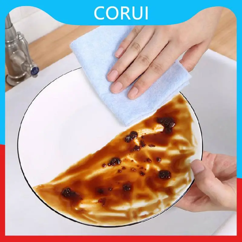 

Oil-free Household Dishcloth Purple Blue Pink Coconut Peel Wipe Wet And Dry Cleaning Cloth Multi-functional Strong Flexibility