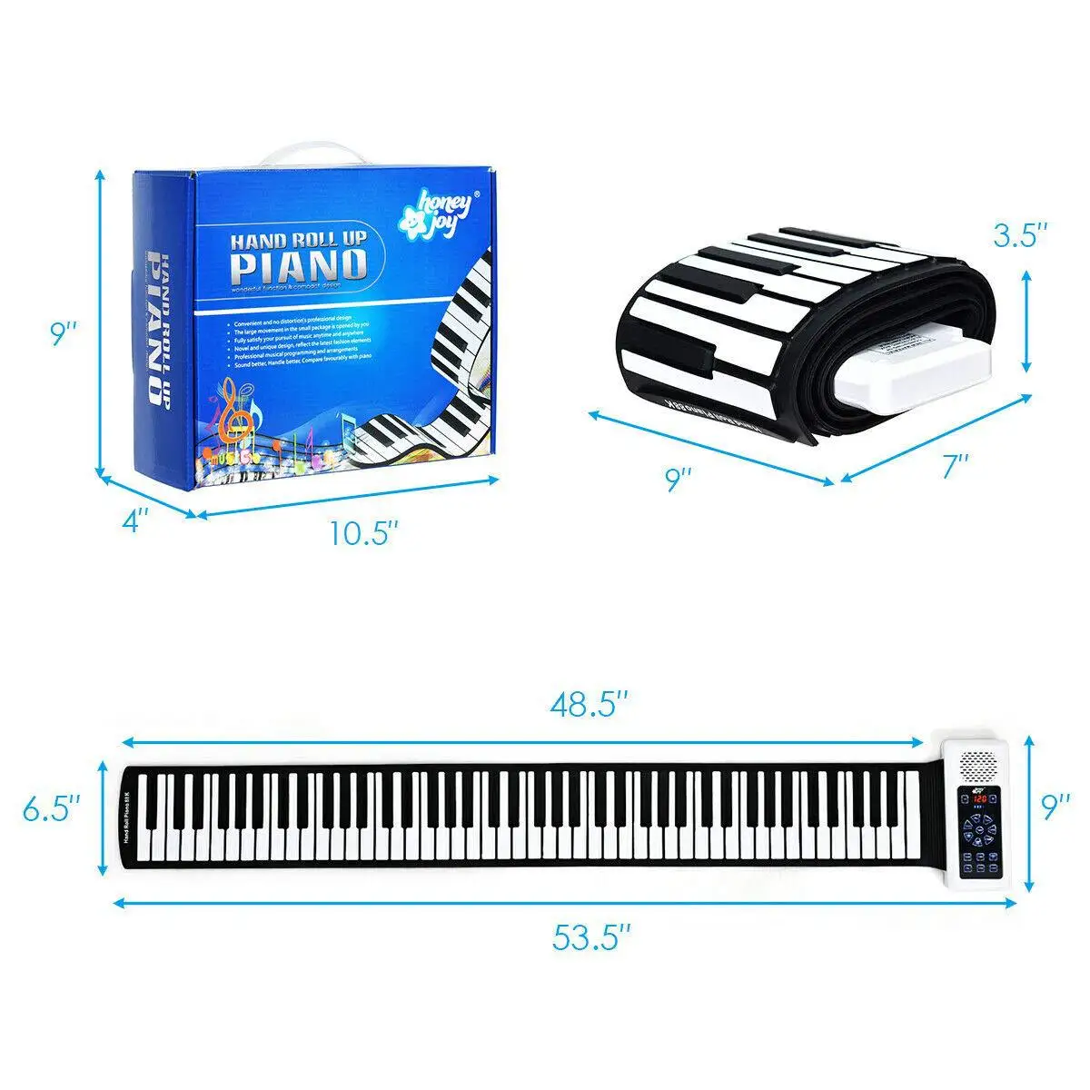 

Midi Controller Electronic Piano Musical Keyboard Electric Battery Musical Instrument Roll Up Piano Melodica Music Synthesizer