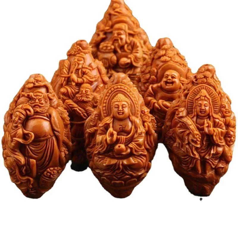 Резная вручную старые материалы небесно-Земляная Олива орех браслет мужские и