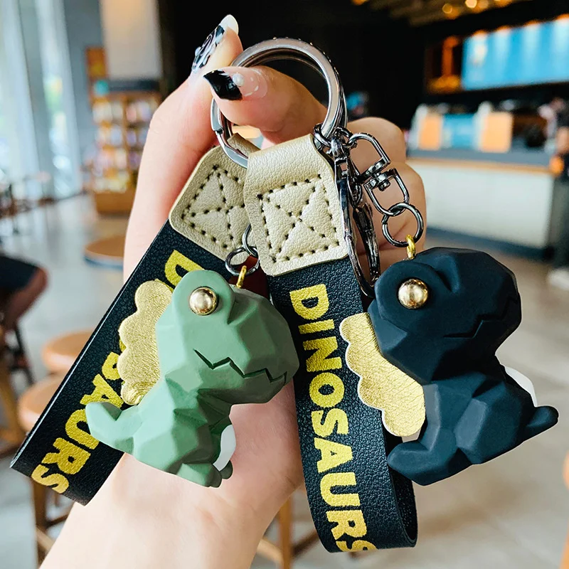 

Fashion geometric section dinosaur doll keychain creative personality car chain men and women ins cute schoolbag ornaments