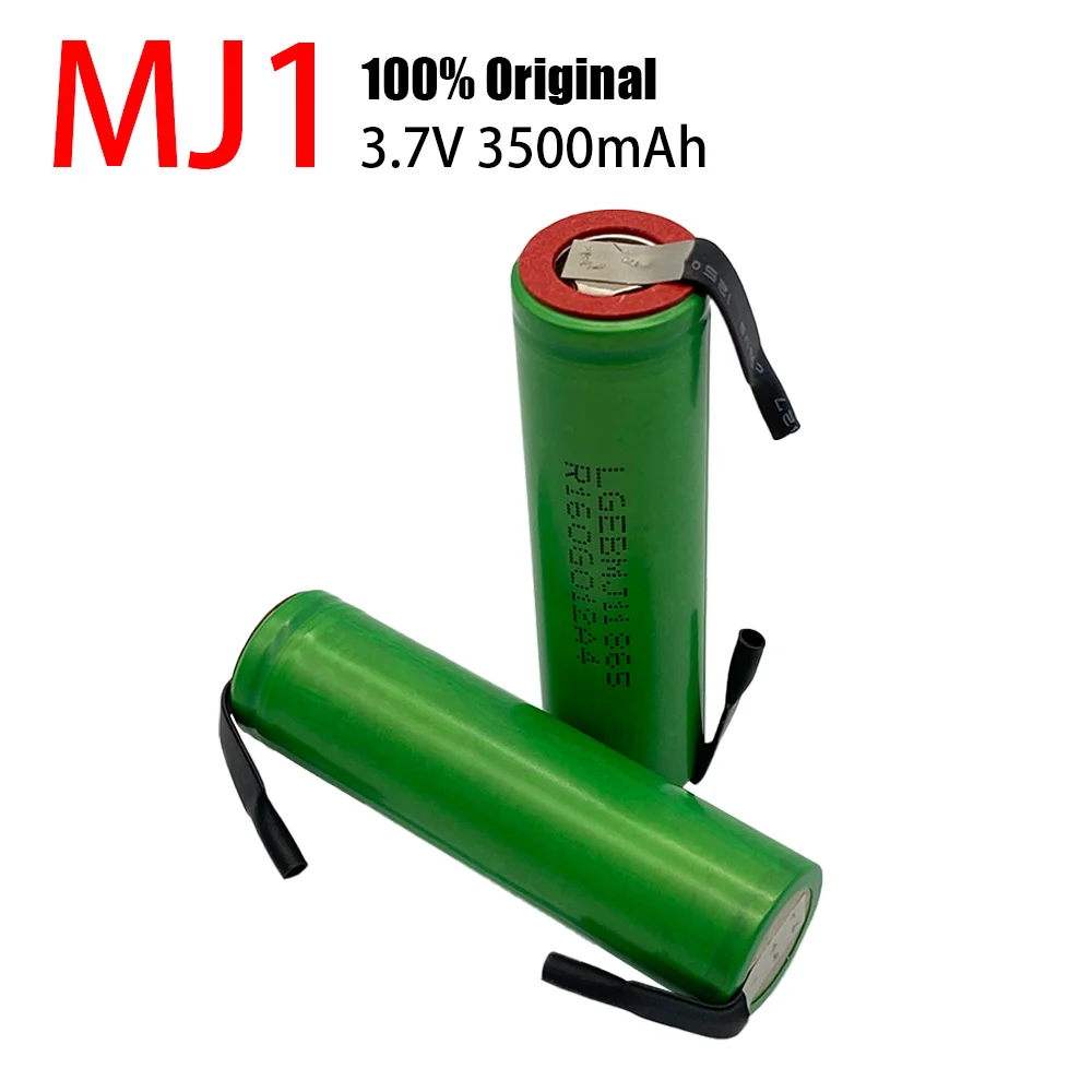 

100% Original 3.7V 3500mah 18650 Lithium Rechargeable Battery For Flashlight batteries for MJ1 18650 battery+DIY nickel