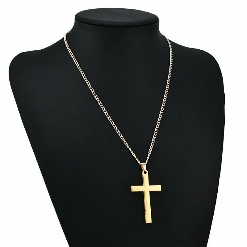 Модное ожерелье с подвеской-крестом для женщин и мужчин цепочка из нержавеющей