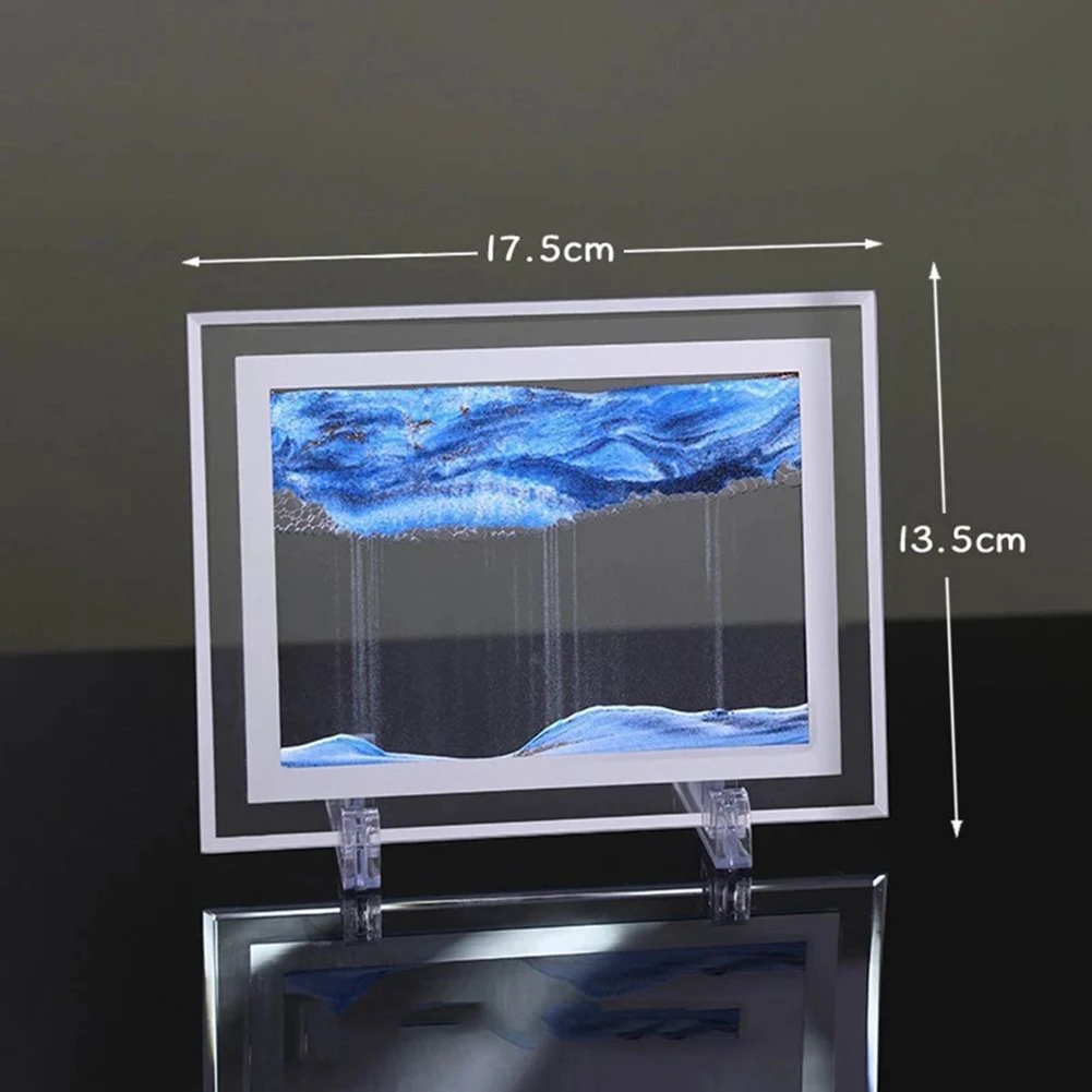 3D стеклянный пейзаж песочные часы движущийся песок художественная картина