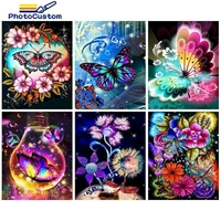 photocustom diy pictures by number butterfly kits home decor painting by numbers animals diy drawing on canvas handpainted art g