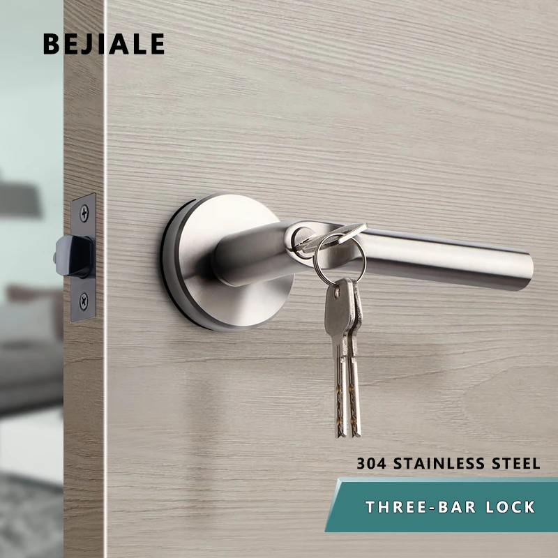 Американский замок с ручкой из нержавеющей стали 304 бесшумный для деревянной